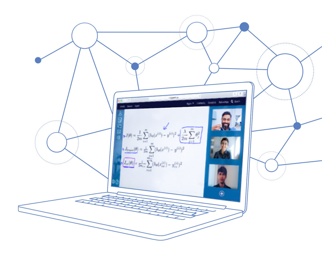 graphic depicting connected remote learning