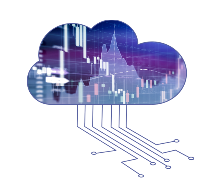 graphic depicting a connected and protected cloud