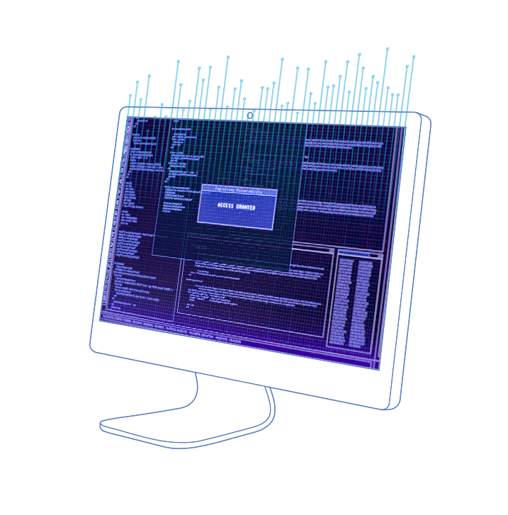 graphic depicting a computer screen