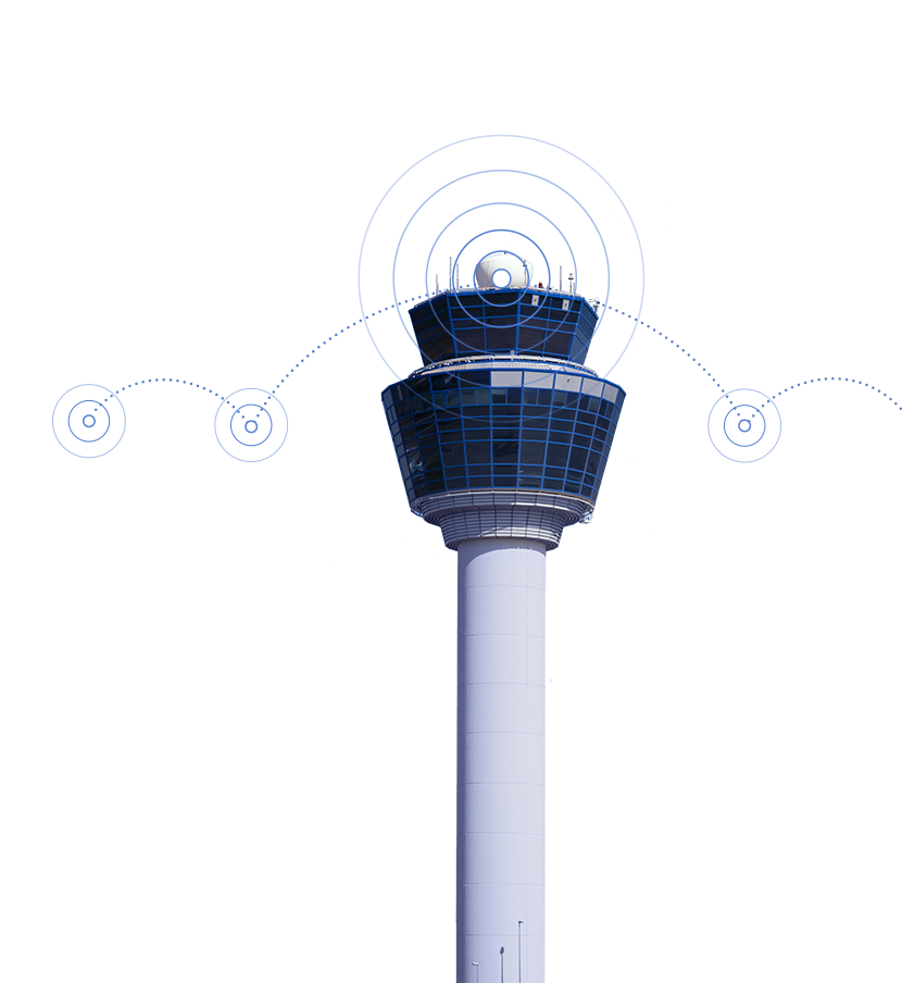 graphic depicting a tower