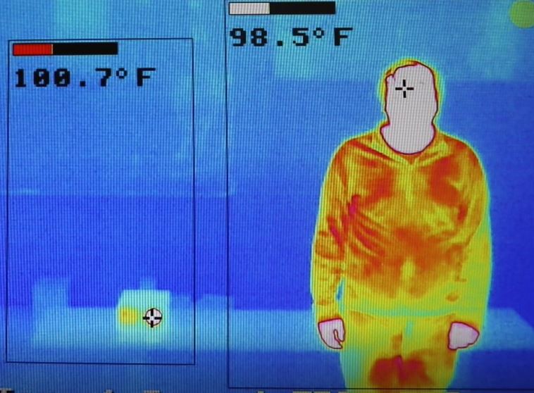 Thermal camera temperature reading