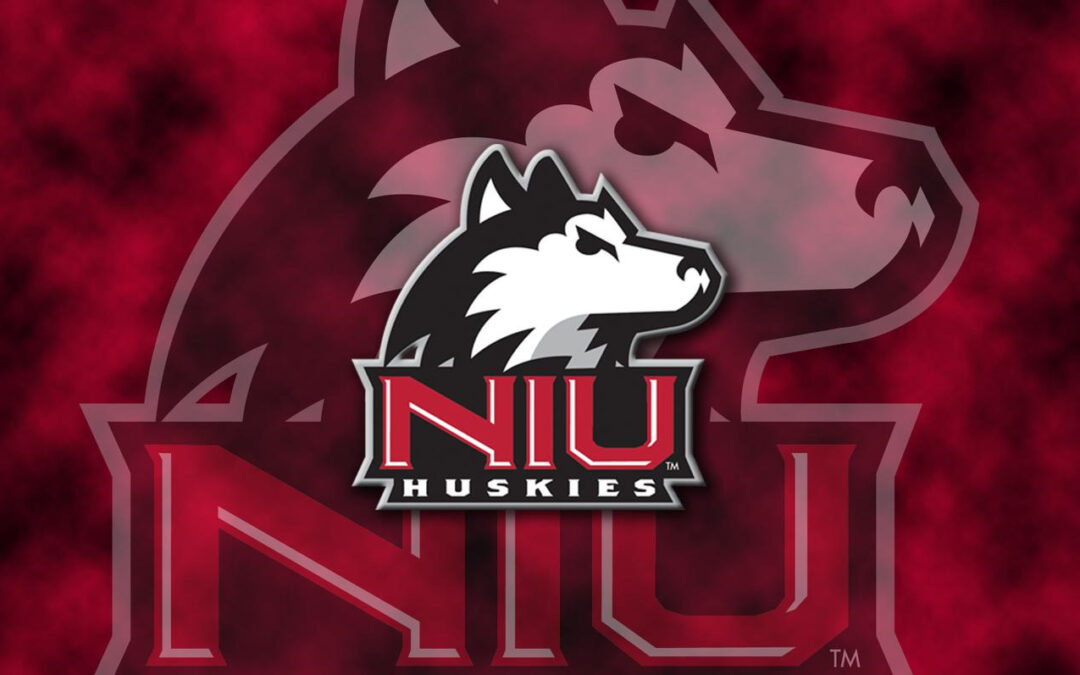 colored logo of NIU huskies