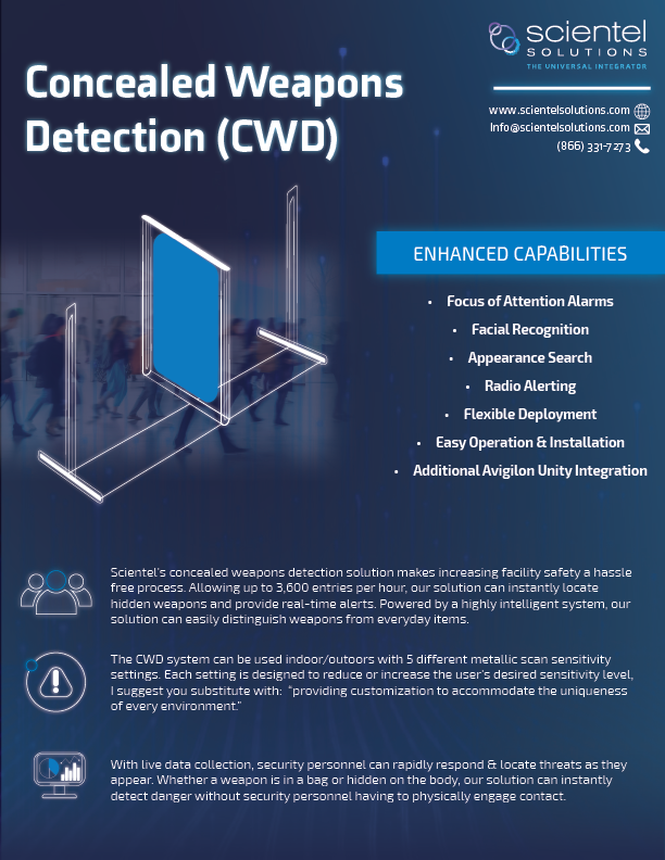onepager preview graphic for concealed weapons detection
