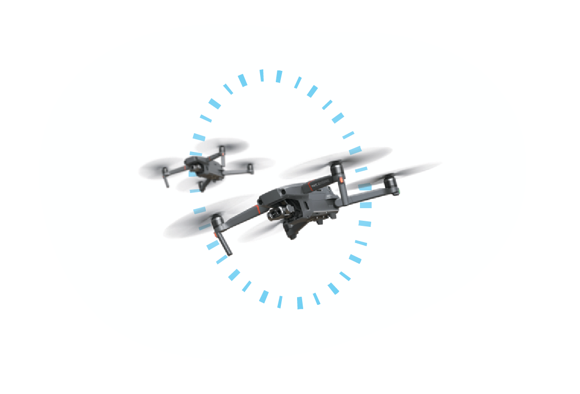 graphic depicting two drones in flight
