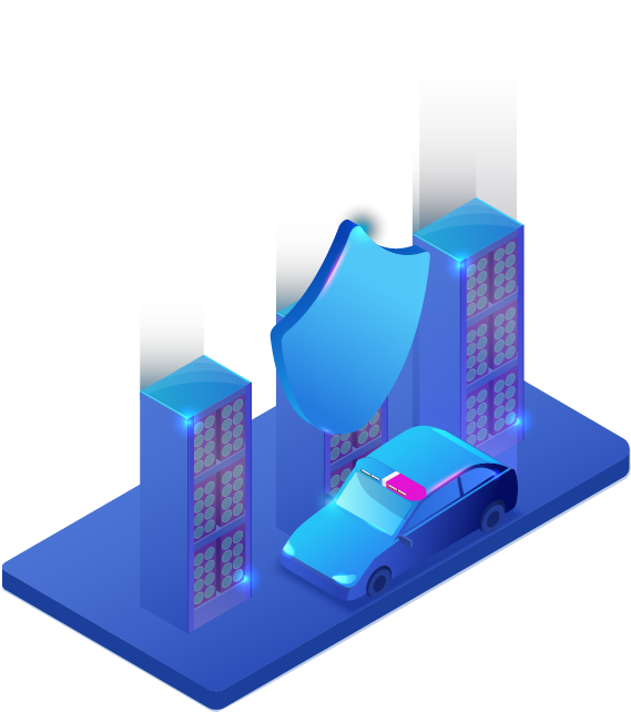 graphic depicting a police car and buildings