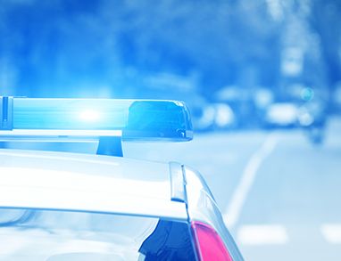 lights on top of police vehicle