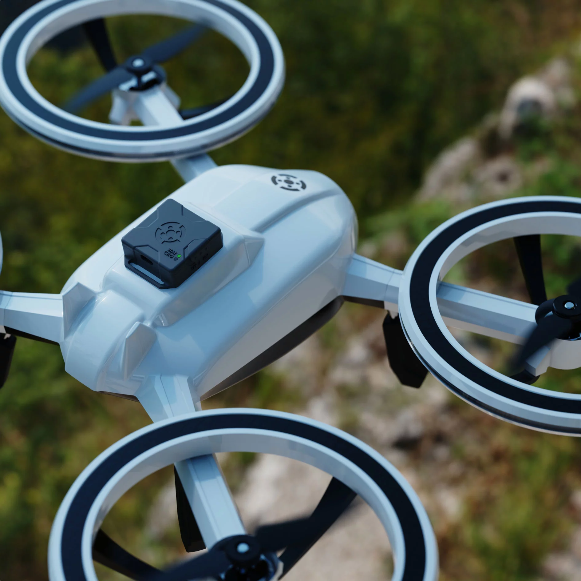 Product Image of AeroPing mounted onto a drone